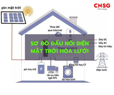 Sơ đồ đấu nối hệ thống điện mặt trời hòa lưới
