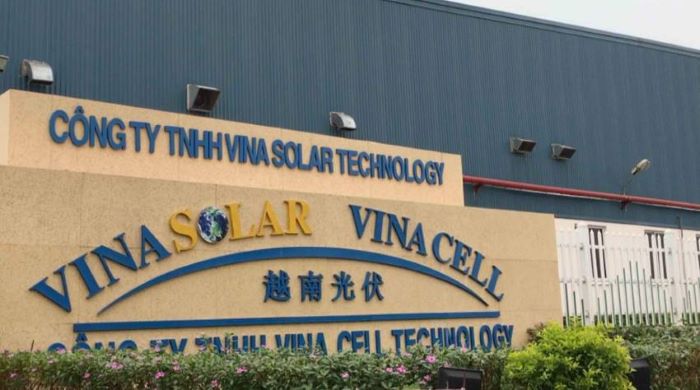 Nhà mấy sản xuất điện mặt trời VINA Solar à một thành viên của Tập đoàn Điện Mặt trời Canada