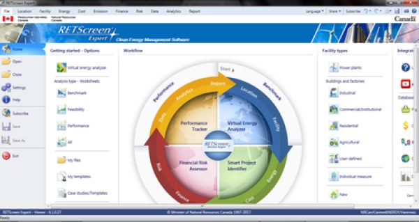 Phần mềm tính toán RETScreen cho phép người dùng sử dụng mà không bị mất phí