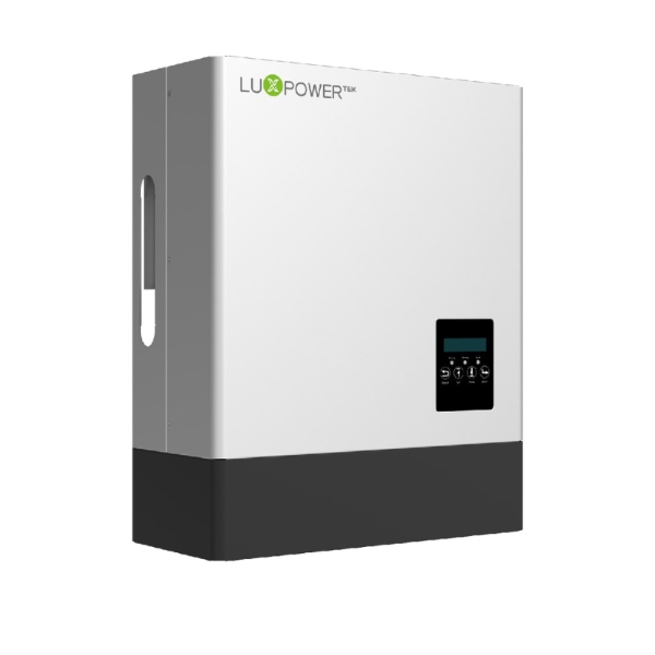Biến tần hybrid Luxpower 5kW với cấu hình hiển thị chi tiết về sản lượng điện và tiêu thụ