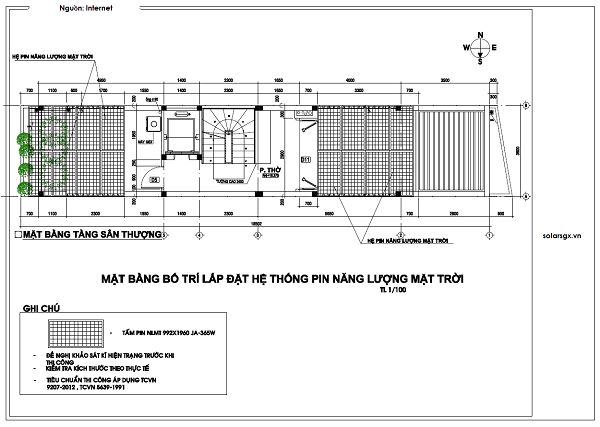 Lên bản vẽ chi tiết về hệ thống điện mặt trời