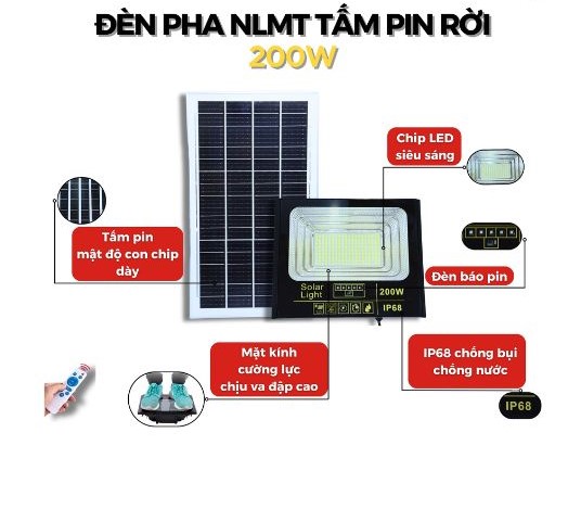 Những tính năng nổi bật của đèn pha năng lượng mặt trời 200W Những tính năng nổi bật của đèn pha năng lượng mặt trời 200W