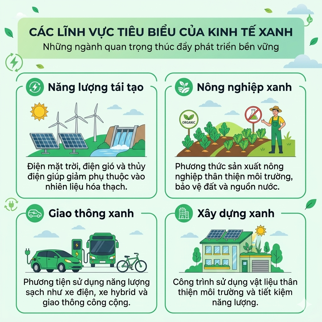 Các lĩnh vực tiêu biểu của kinh tế xanh.png