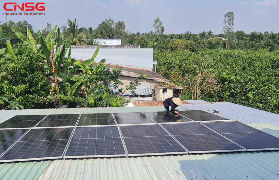 điện mặt trời 6.96kWp tại Chợ Gạo, Tiền Giang
