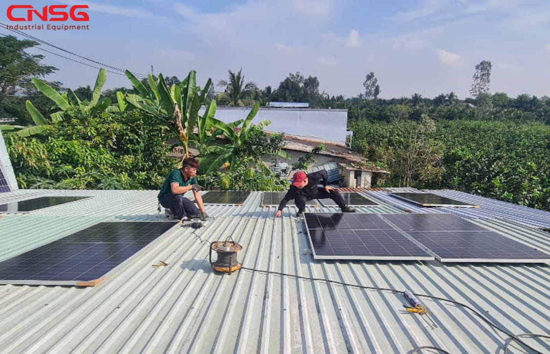 điện mặt trời 6.96kWp tại Chợ Gạo, Tiền Giang