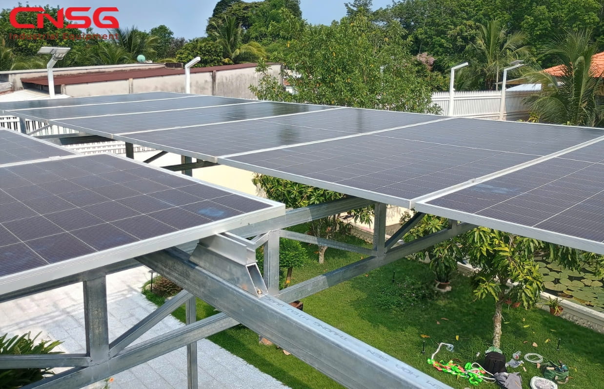 hệ thống điện mặt trời 27kWp tại biệt phủ Củ Chi, TPHCM