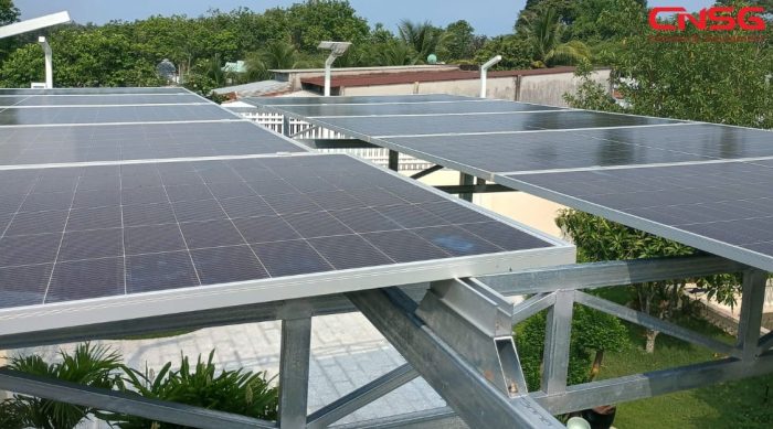 hệ thống điện mặt trời 27kWp tại biệt phủ Củ Chi, TPHCM
