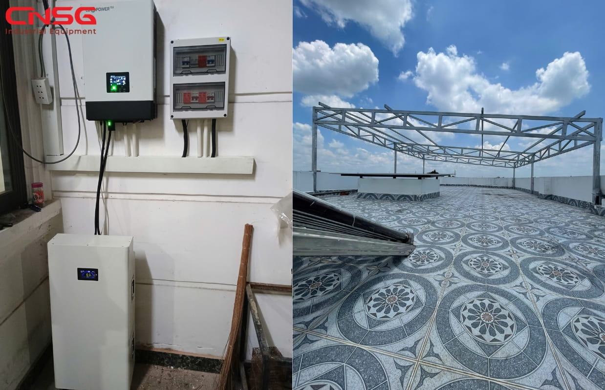 Hệ thống điện mặt trời 6kWp chị Nhã tại Hóc Môn TPHCM