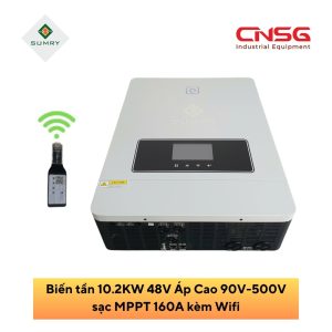 biến tần Sumry 10.2KW 48V Áp Cao 90V-500V sạc MPPT 160A kèm Wifi