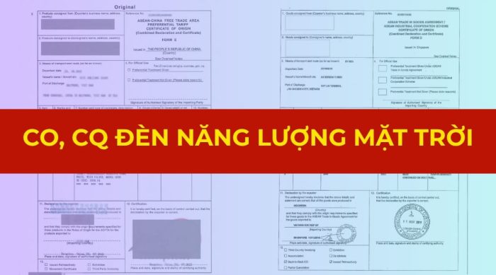 CO, CQ đèn năng lượng mặt trời