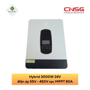 Biến tần Hybrid Sumry 3000W 24V điện áp 55V - 450V sạc MPPT 80A
