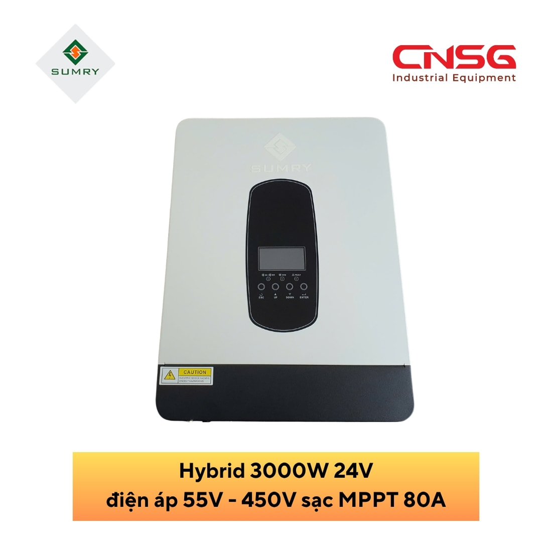 Biến tần Hybrid Sumry 3000W 24V điện áp 55V - 450V sạc MPPT 80A