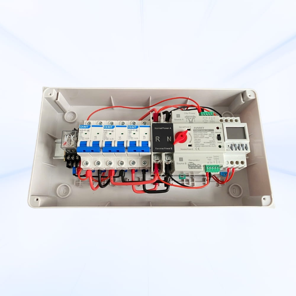 Tủ ATS 2P-100A tự động chuyển hai nguồn đồng hồ điện 15 ngày chịu tải cực cao cài đặt sẵn