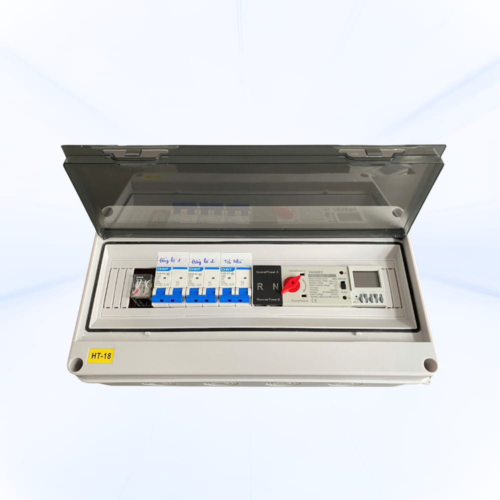 Tủ ATS 2P-100A tự động chuyển hai nguồn đồng hồ điện 15 ngày chịu tải cực cao cài đặt sẵn