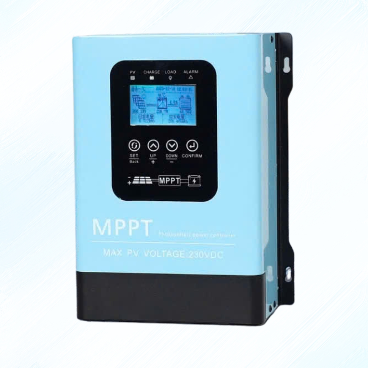 Bộ điều khiển sạc năng lượng mặt trời MPPT 120A màu xanh