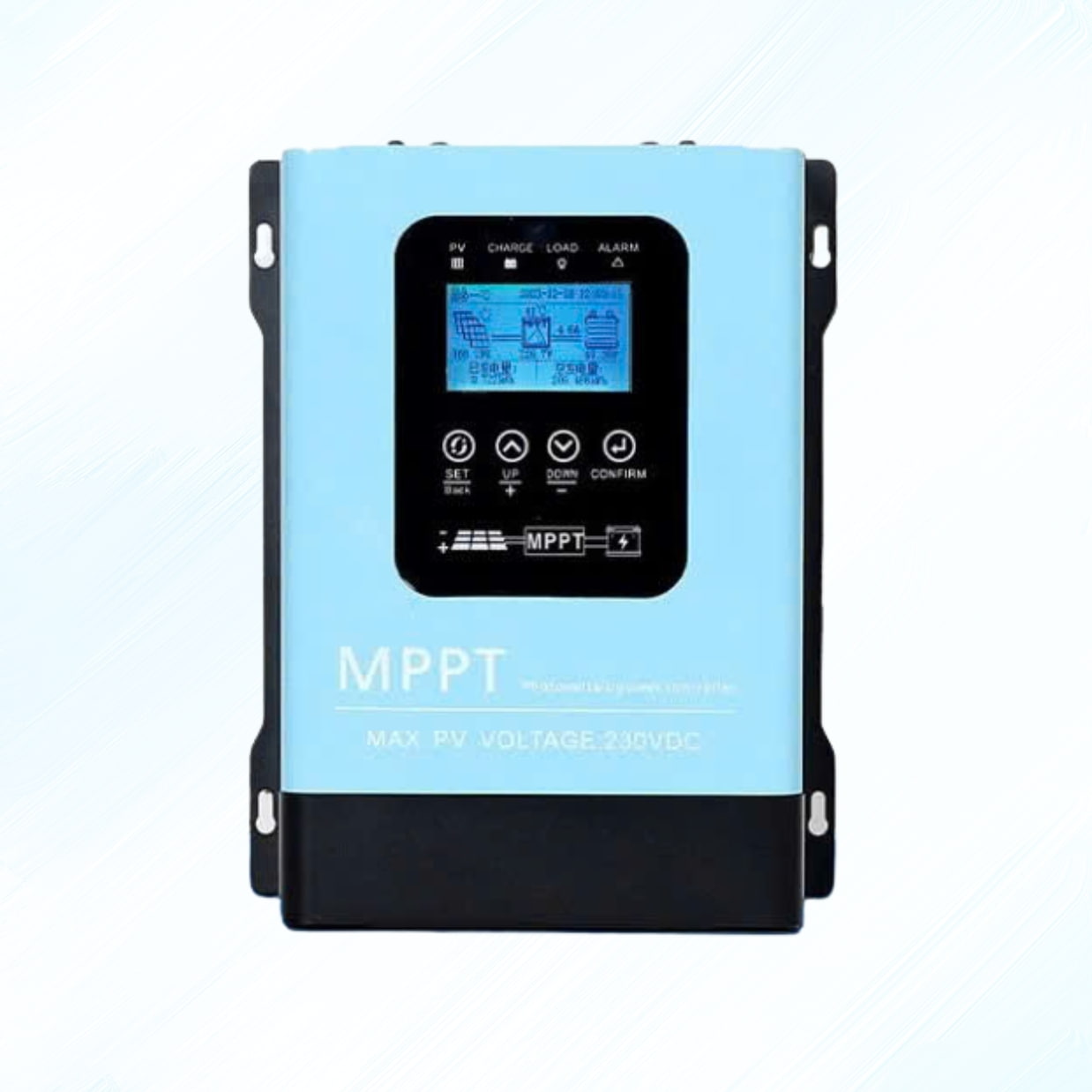 Bộ điều khiển sạc năng lượng mặt trời MPPT 60A màu xanh