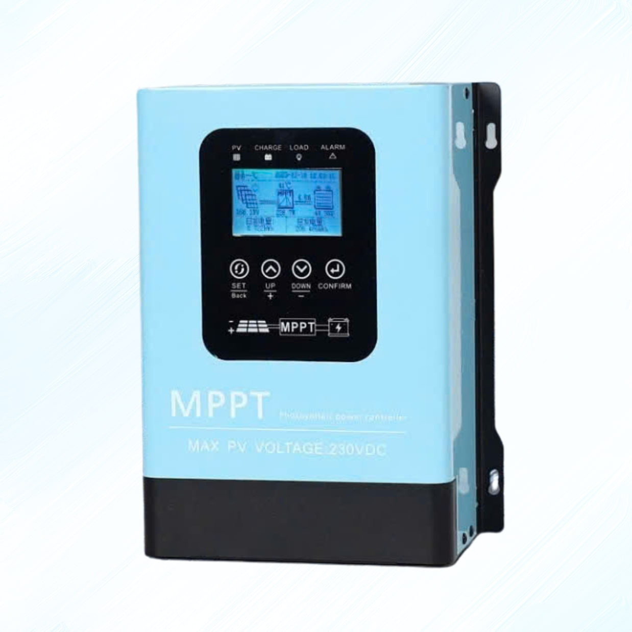 Bộ điều khiển sạc năng lượng mặt trời MPPT 60A màu xanh