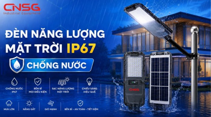 Đèn năng lượng mặt trời IP67 chống nước