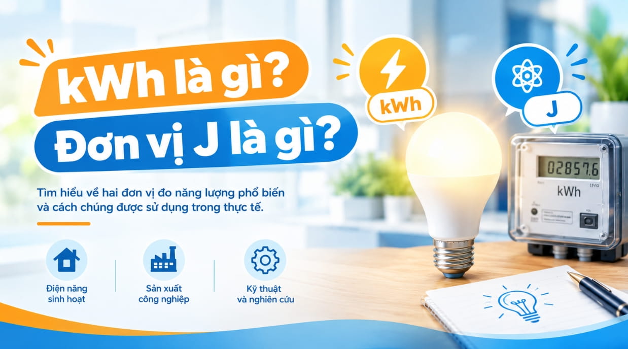 1 KWh bằng bao nhiêu J?