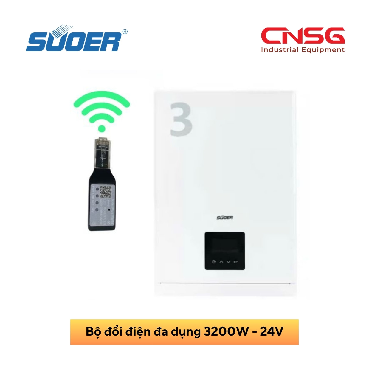 Bộ đổi điện đa dụng 3200W - 24V điện áp 120V - 500V sạc MPPT 80A sạc AC 80A Tặng Wifi