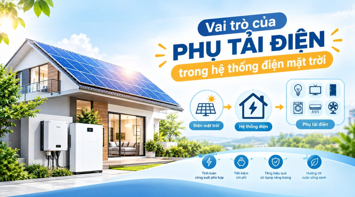 Vai trò của phụ tải điện trong hệ thống điện mặt trời